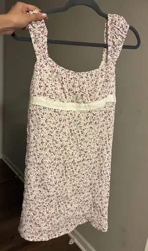 No Boundaries Ditsy Floral Mini Dress | Ruffled Straps & Back Sash S thumbnail 1