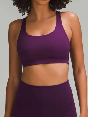Lululemon Energy Bra Seamless Woman’s Sports Bra - Purple size 4 thumbnail 1