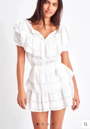 Loveshack Liv Cotton Ruffled Dress thumbnail 1