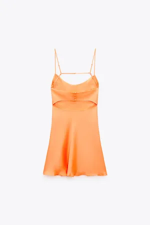Zara Butter Yellow Halter Maxi Dress with Plunging Neckline Scarf Wedding Party thumbnail 7