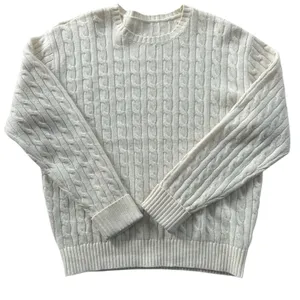 Brandy Melville Wool Fisherman Cable Knit Cream Sweater Small Cottagecore thumbnail 3