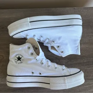 Converse Chuck Taylor All Star Hi Lift White Platform Shoe Size 10 #B1447 thumbnail 5