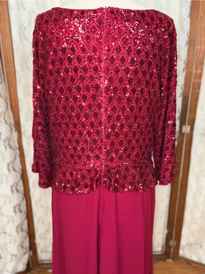 Beautiful Grace Karin Burgundy Mother of the Bride Gown thumbnail 7