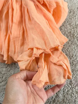 Free People One Women’s Adella Maxi Slip Dress Crochet Lace in Orange M thumbnail 14