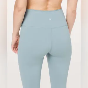 Lululemon Wunder Under Crop 21" Blue Cast Size 10 thumbnail 5