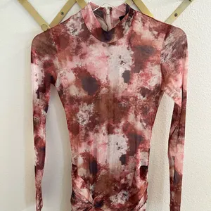 NWT Bardot Lea Tie Dye Mesh Long Sleeve Dress Extra Small thumbnail 9
