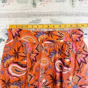 Boden Womens Paisley Tiered Maxi Skirt Size 10 Red Boho Prairie Peasant Cotton‎ thumbnail 4