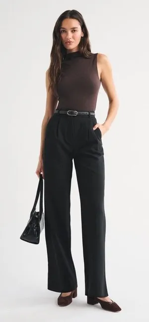A&F Sloane Tailored Wide Leg Pant Size 24 thumbnail 1