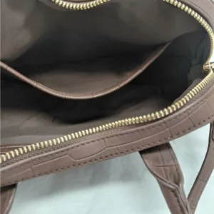 Womens Satchel Shoulder Bag Brown Croc Embossed Crossbody Handbag Work Everyday thumbnail 8