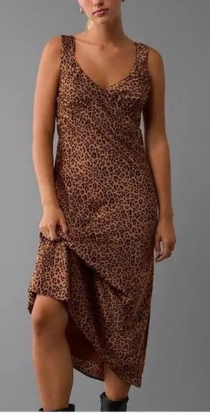 American Eagle Leopard Slip Print Dress thumbnail 1