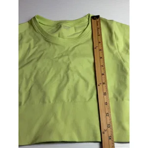 Offline by‎ Aerie Seamless Ribbed Crop Top Neon Lime Green XS TP Athletic thumbnail 3