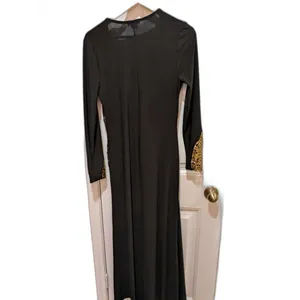 Venus Dress Black Long Sleeve Bodycon Size M With Gold Lace Cutouts thumbnail 6