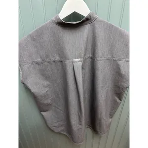 FIGS Technical Collection Mandarin Collar Scrub Top Grey WXXSW1003 Womens Small thumbnail 4
