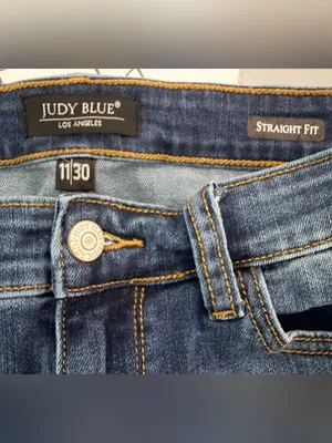 Judy Blue Dark Wash Straight Leg Jeans size 11/30 mid rise thumbnail 9