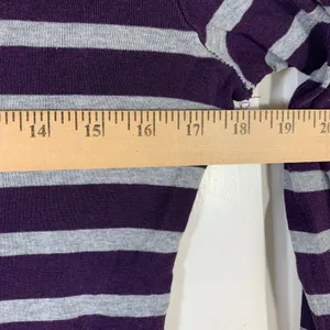 Gap Supersoft Long‎ Sleeve Striped Tee Scoop Neck Slim Fit Womens M READ thumbnail 4