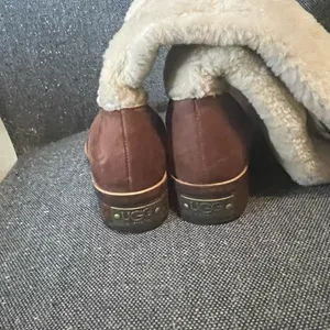 UGG Cream and Brown Heeled Boots vintage Australia Ugg women tall boots thumbnail 5