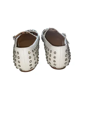 Ellidy Ballet Flat Studded Mary Jane embellished white leather Lolita glam thumbnail 12