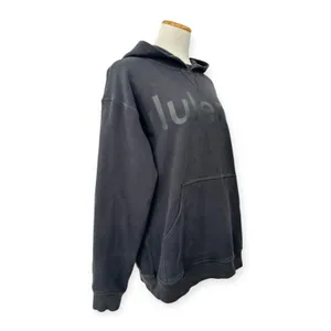 Lululemon | 10 | All Yours Hoodie *Graphic Black on Black Logo Sweatshirt W3DLTS thumbnail 5