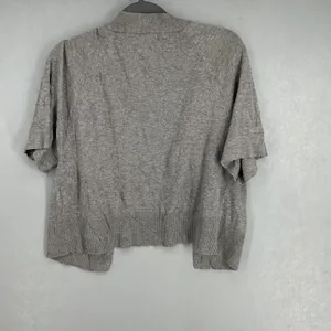 Apt 9 Womens Cardigan Gray Short Sleeve Open Front Knit Shrug Size S thumbnail 3