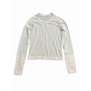 Lululemon Swiftly Tech Cropped‎ Long Sleeve Womens Size 4 Pink Activewear #HH2-6 thumbnail 2