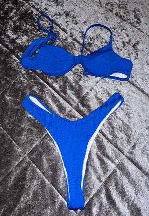 SheIn Blue Bikini thumbnail 1
