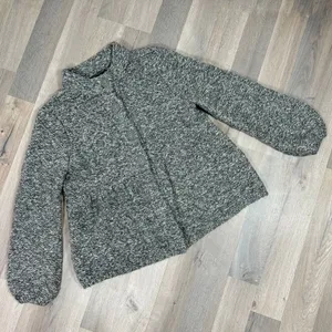 Willi Smith Marled Peplum Wool Blend‎ Cardigan Sweater Grey XL thumbnail 12