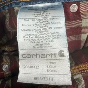 Carhartt Boone flannel lined relaxed fit straight leg denim jean women’s 8s thumbnail 4