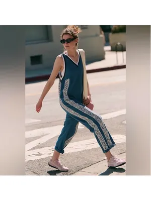 FP Free People Movement Day Trip Jumpsuit Skyline Sz XSmall Coastal Bohemian thumbnail 2