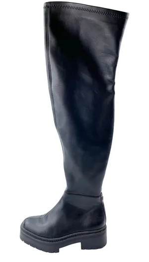 Sam Edelman Lydia Women's Black Faux Leather Round Toe Zip Up Tall Boots Size 7 thumbnail 1