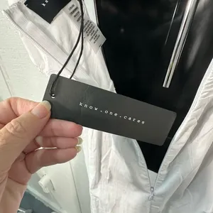 Know One Cares White Empire Cut Poplin Puff Sleeve Midi Dress Size Large NWT thumbnail 14