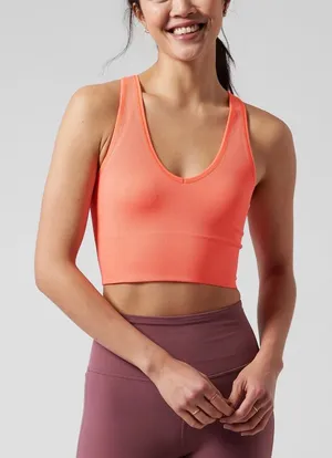 Athleta Aurora Seamless Crop Ribbed Tank -M thumbnail 1