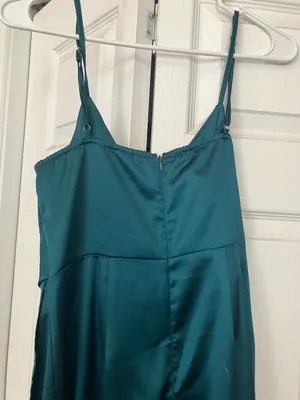 Green Satin dress thumbnail 4