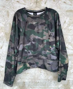 Nike Rebel Camo Dri-fit Crop Jersey Sweatshirt Camouflage Women’s Size XL thumbnail 1