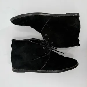 Stuart Weitzman Rove Boots Size 7.5 Black Suede Ankle Lace Up Leather Luxury thumbnail 7