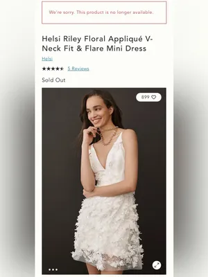 Helsi Riley Floral Appliqué Bridal Mini Dress Anthropologie thumbnail 5