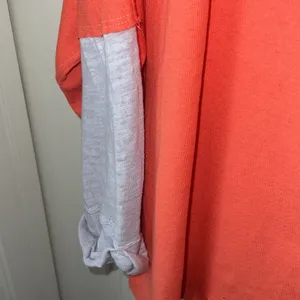 NWT Free People We The Free Star Henley Top Long Sleeve Orange Women's Small thumbnail 5