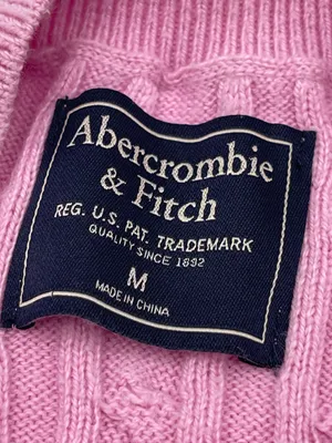 Vtg Y2k 2000s Abercrombie & Fitch Pink Cable Knit Crewneck Sweater Womens Sz Med thumbnail 6