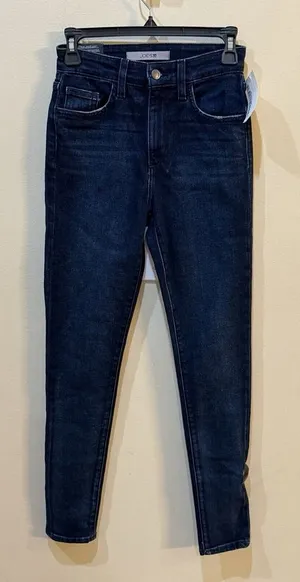 Joe's Jeans High Rise Skinny Ankle Jean Vela Size 24 Slightly‎ Distressed Dark thumbnail 1