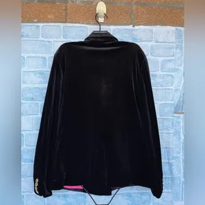 GRETCHEN SCOTT double breasted velvet blazer size small Black thumbnail 6