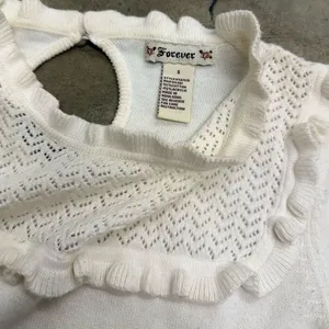 Vintage y2k coquette lace collar puff sleeve top thumbnail 2