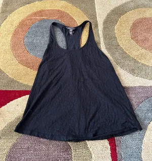 Victoria’s Secret Black Leopard Burnout Material Thin Racerback Tank Top Size XS thumbnail 1