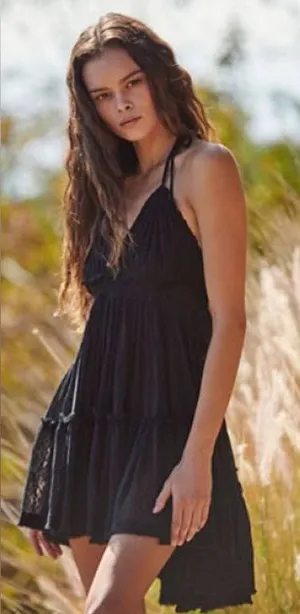 Free People 100 Degree Mini Dress in Black thumbnail 1