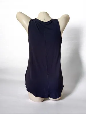Women’s Black Sleeveless Tank Top - Classic Racerback thumbnail 2