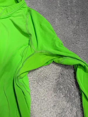 Lululemon bright Green Long Sleeve Quarter-Zip Performance sweatshirt Top 6 thumbnail 3