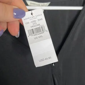 NWT  Black Faux Wrap BodySuit thumbnail 5