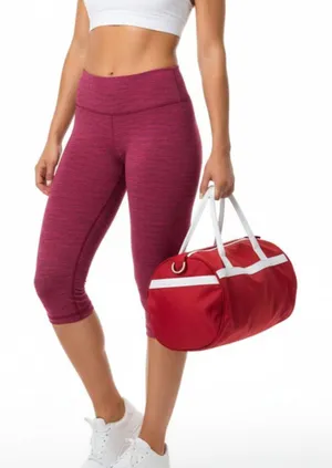 Lululemon Red & Purple Print Cropped Low Rise Leggings Pants 6 thumbnail 1