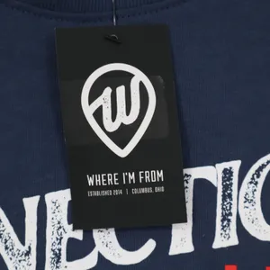 Where I'm From Connecticut USA Navy Blue Graphic Boxy Cropped T-Shirt Small thumbnail 4