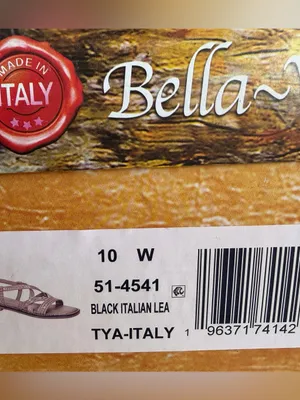 Bella Vita Tya-Italy black Italian Leather Strappy Flat Sandals 10 wide thumbnail 6