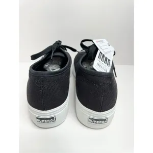 Superga Sneakers Classic Black Canvas Mens‎ Size 8 Lace Up Fashion Shoes NEW thumbnail 7
