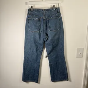 Reformation Mid‎ Crop Flare Jeans Baltic Wash Button Fly READ Womens 29 thumbnail 7